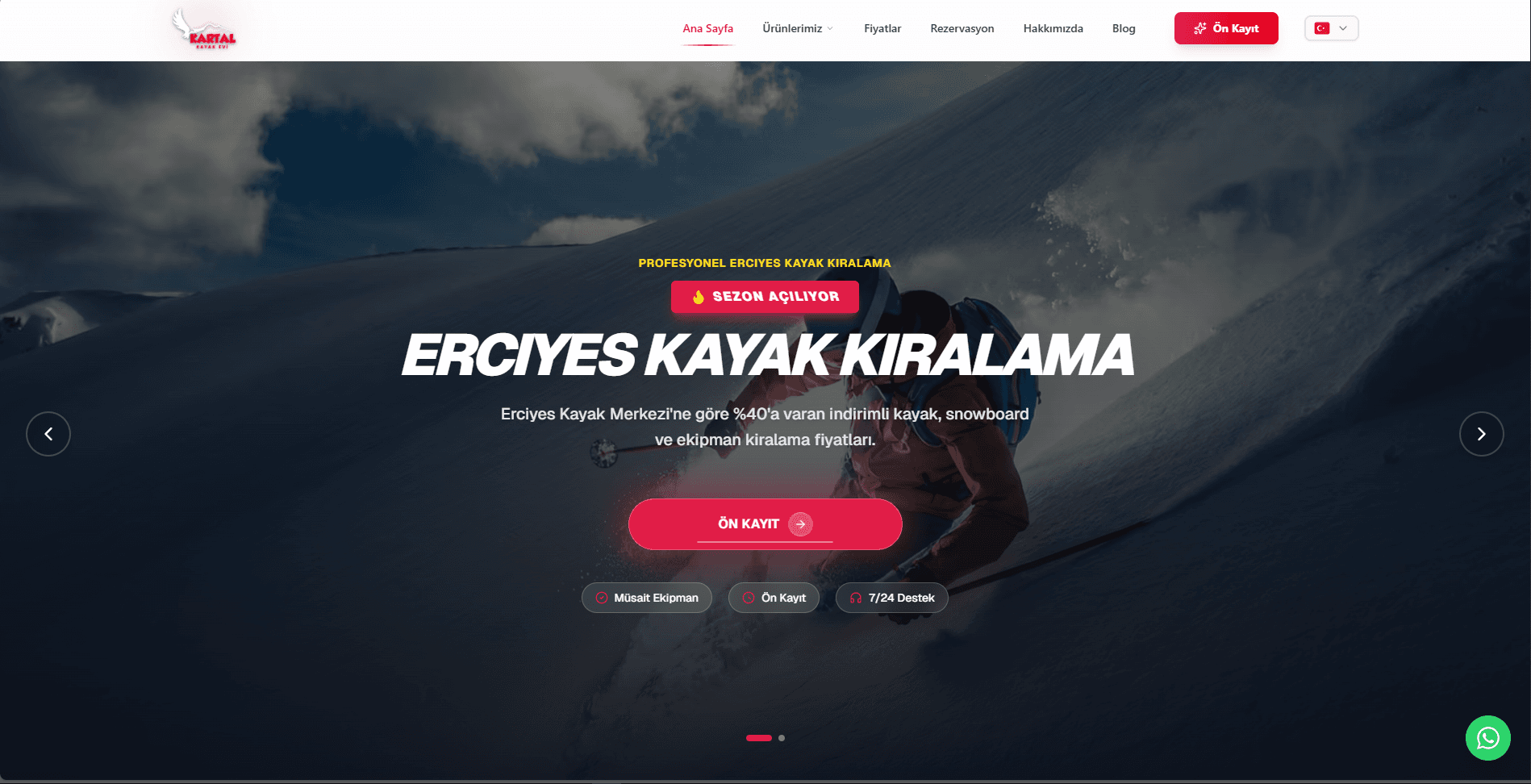 Kartal Kayakevi (Web & CRM) - projesi ekran görüntüsü